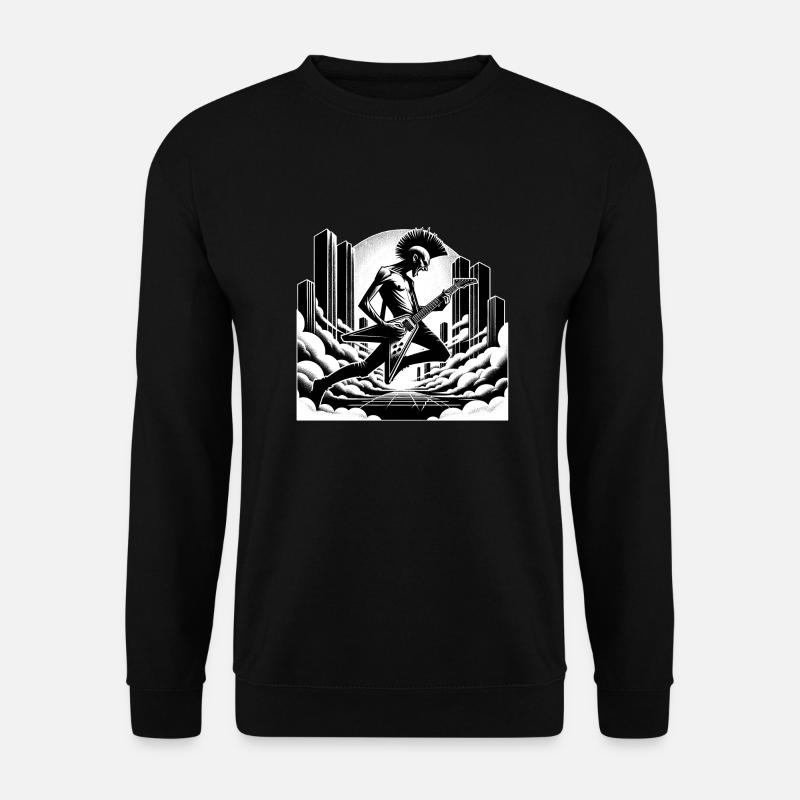 Urbaner Punk-Gitarrist - Unisex Pullover - Schwarz