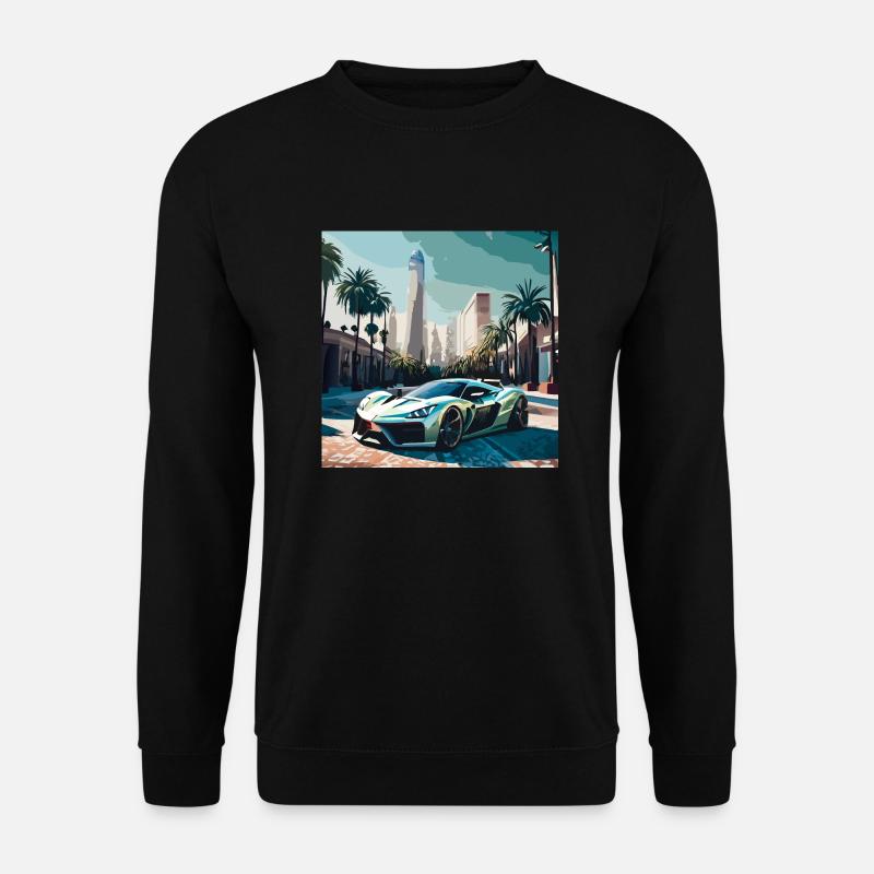 Race car in Miami (Miami Collection) - Unisex Pullover - Schwarz