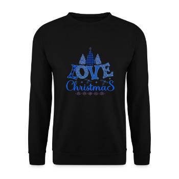 Katze Weihnachten Weihnachten Weihnachtsmann Nikolaus frech - Unisex Pullover - Schwarz - Vorne - Alina (178cm) & Michal (187cm)
