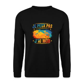 Je Peux Pas J'ai Mob - Mobylette - Sweat-shirt Unisexe - noir - Devant - Alina (178cm) & Michal (187cm)