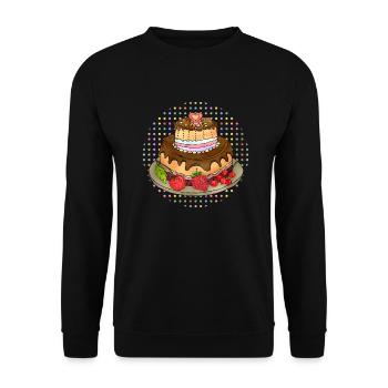 Cake - Unisex Sweatshirt - black - Front - Alina (178cm) & Michal (187cm)