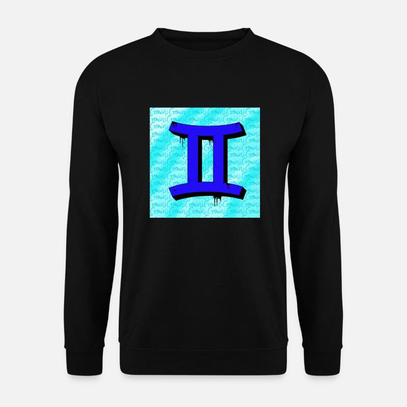 Sternzeichen Zwillinge im Graffiti-Stil - Unisex Pullover - Schwarz