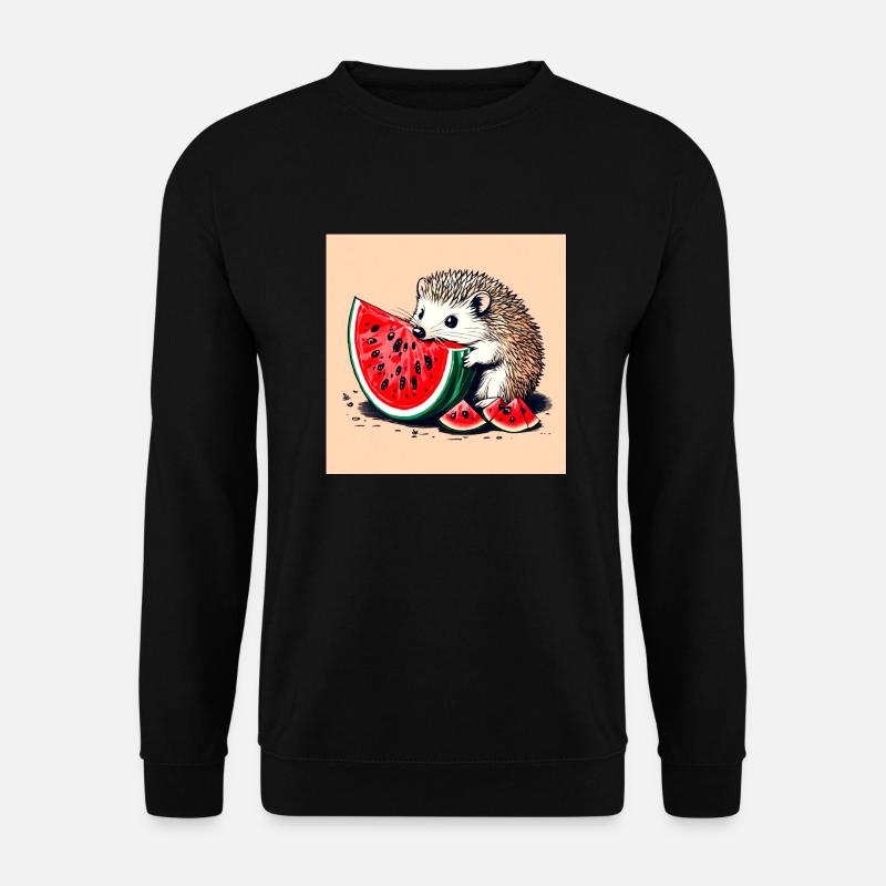 Wassermelonen-Igel - Unisex Pullover - Schwarz