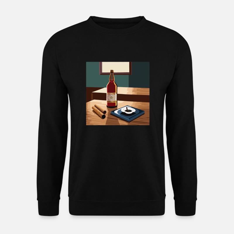 Whisky / Scotch / Zigarre - Unisex Pullover - Schwarz