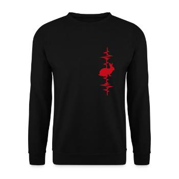 Rabbit heartbeat - Unisex Sweatshirt - black - Front - Alina (178cm) & Michal (187cm)