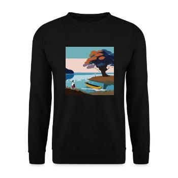 Kunst / Art / Impressionismus - Unisex Pullover - Schwarz - Vorne - Alina (178cm) & Michal (187cm)