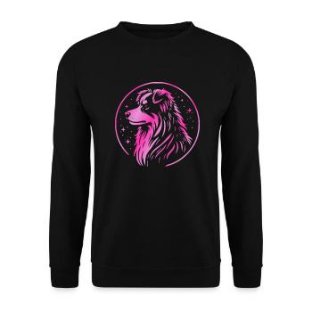 Chien de rêve Aussie rose - Sweat-shirt Unisexe - noir - Devant - Alina (178cm) & Michal (187cm)