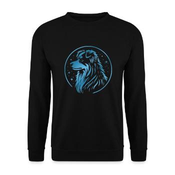 Chien de rêve Aussie bleu - Sweat-shirt Unisexe - noir - Devant - Alina (178cm) & Michal (187cm)