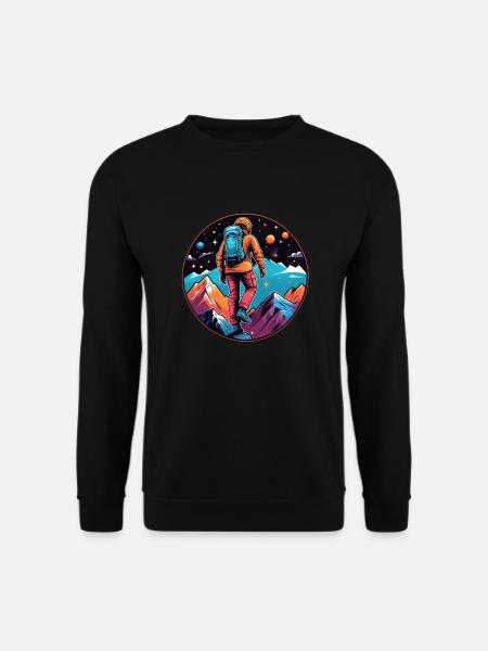Climbing - Moon - Space - Unisex Sweatshirt - black