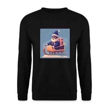 Traîneau du Père Noël - Sweat-shirt Unisexe - noir - Devant - Alina (178cm) & Michal (187cm)