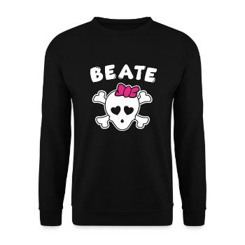 Pirate Beate Design for Girls and Women - Unisex Sweatshirt - black - Front - Alina (178cm) & Michal (187cm)