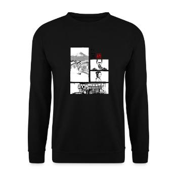 omedeto manga - Sweat-shirt Unisexe - noir - Devant - Alina (178cm) & Michal (187cm)