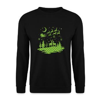 Xmas christmas santa clau naughty holidays winter - Unisex Sweatshirt - black - Front - Alina (178cm) & Michal (187cm)