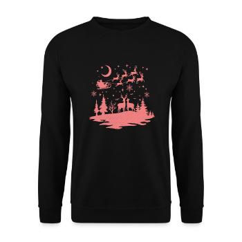 Xmas christmas Santa Claus naughty holidays winter - Unisex Sweatshirt - black - Front - Alina (178cm) & Michal (187cm)