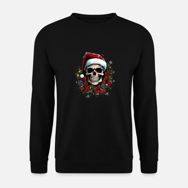christmas skull - Unisex Pullover - Schwarz