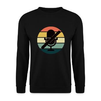 You're on mute - silence is golden - Unisex Sweatshirt - black - Front - Alina (178cm) & Michal (187cm)