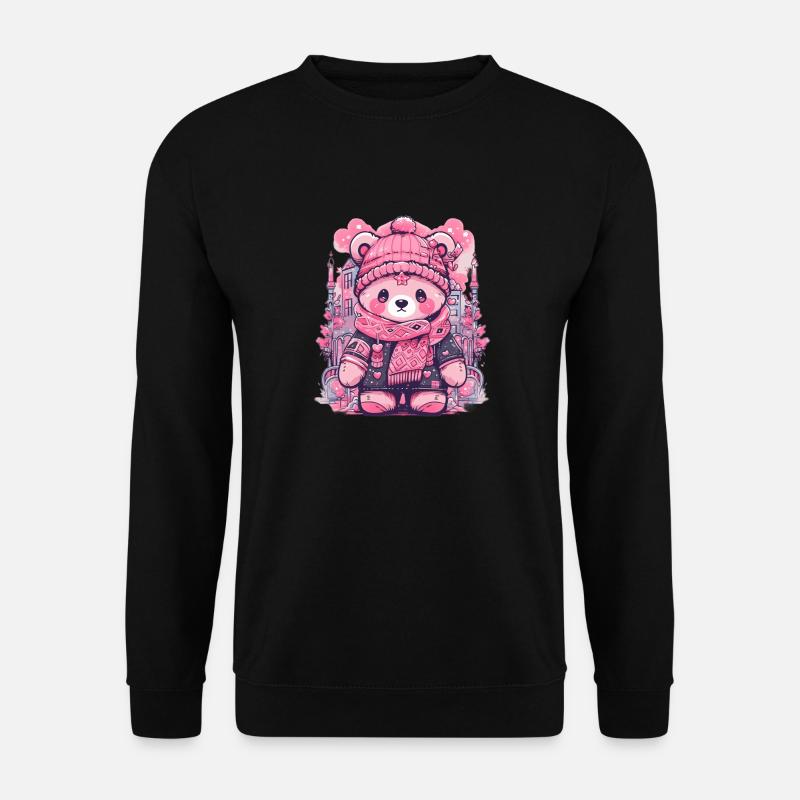 rosa teddy 3 - Unisex Pullover - Schwarz