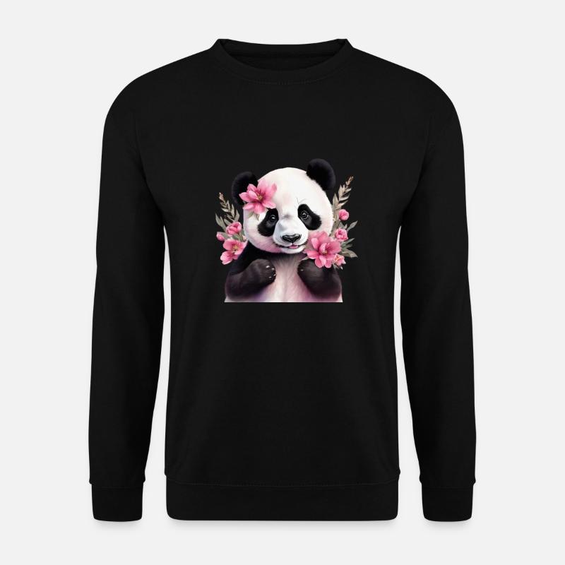 Niedlicher Panda - Unisex Pullover - Schwarz
