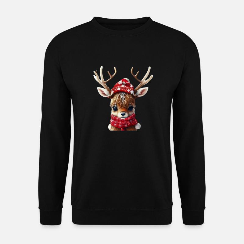 WEIHNACHTSRENTIER - Unisex Pullover - Schwarz