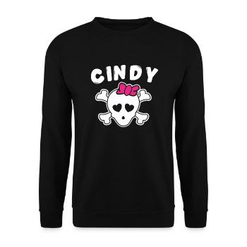 Piratin Cindy Design für Mädchen und Frauen - Unisex Pullover - Schwarz - Vorne - Alina (178cm) & Michal (187cm)