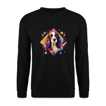 Hund - Unisex Pullover - Schwarz - Vorne - Alina (178cm) & Michal (187cm)