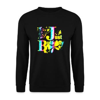 Fleurs De Papillon Coloré Rêve D’insectes Coloré Rêve - Sweat-shirt Unisexe - noir - Devant - Alina (178cm) & Michal (187cm)
