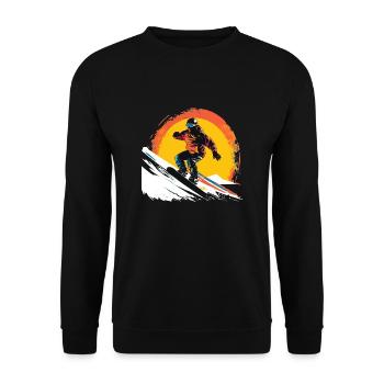 snowboarder - Unisex Pullover - Schwarz - Vorne - Alina (178cm) & Michal (187cm)
