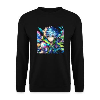 Manga Anime Junge - Unisex Pullover - Schwarz - Vorne - Alina (178cm) & Michal (187cm)