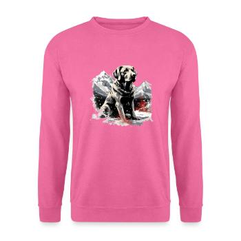 Magical Labrador Christmas dog in the snow - Unisex Sweatshirt - pink - Front