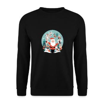 The magic of Christmas - Unisex Sweatshirt - black - Front - Alina (178cm) & Michal (187cm)