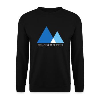 Bains de glace Bain d’hiver Thérapie par le froid « bain de glace simple » - Sweat-shirt Unisexe - noir - Devant - Alina (178cm) & Michal (187cm)