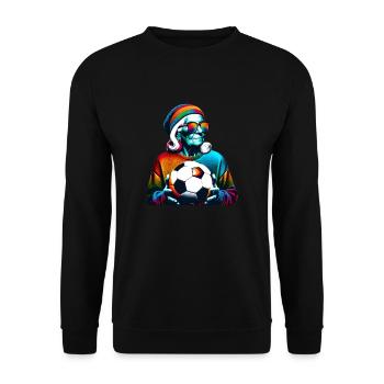 Old Soccer Lady Ready For Game Day! - Unisex Sweatshirt - black - Front - Alina (178cm) & Michal (187cm)
