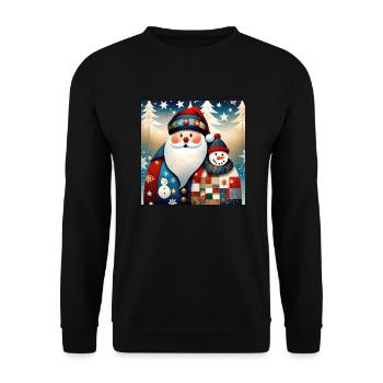 Merry Christmas #16 - Sweat-shirt Unisexe - noir - Devant - Alina (178cm) & Michal (187cm)