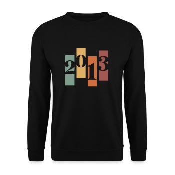 2013 vintage rétro - Sweat-shirt Unisexe - noir - Devant - Alina (178cm) & Michal (187cm)