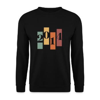 2014 Vintage Retro - Unisex Sweatshirt - black - Front - Alina (178cm) & Michal (187cm)