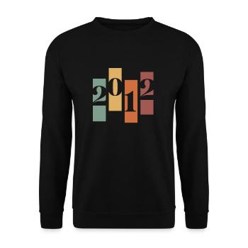 2012 vintage rétro - Sweat-shirt Unisexe - noir - Devant - Alina (178cm) & Michal (187cm)