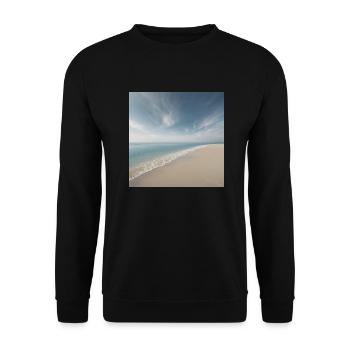 Beach Motiv - Unisex Pullover - Schwarz - Vorne - Alina (178cm) & Michal (187cm)