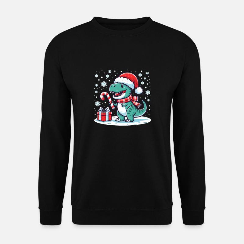 T-Rex de Noël - Sweat-shirt Unisexe - noir