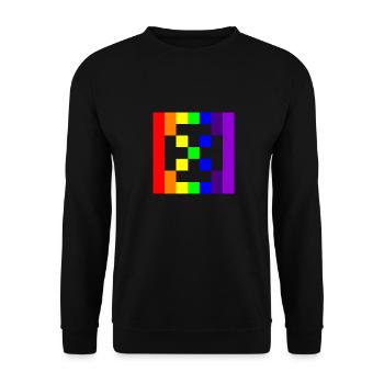 10X10 Grid 08 - Unisex Sweatshirt - black - Front - Alina (178cm) & Michal (187cm)