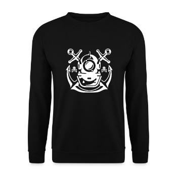 Tiefsee-Abenteuer - Unisex Pullover - Schwarz - Vorne - Alina (178cm) & Michal (187cm)