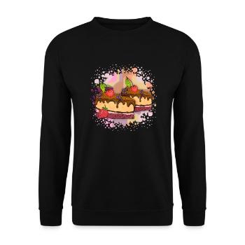 Cakes - Unisex Sweatshirt - black - Front - Alina (178cm) & Michal (187cm)