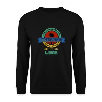 LIRE livre - Sweat-shirt Unisexe - noir - Devant - Alina (178cm) & Michal (187cm)