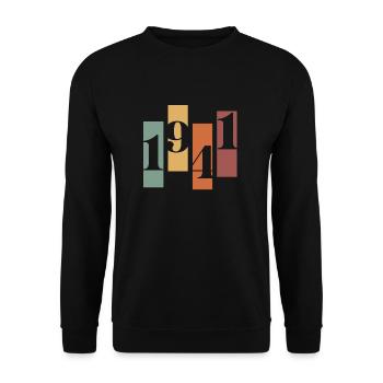 1941 vintage rétro - Sweat-shirt Unisexe - noir - Devant - Alina (178cm) & Michal (187cm)
