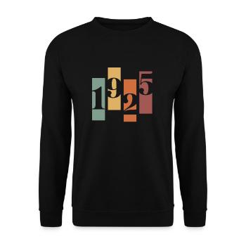 1925 vintage rétro - Sweat-shirt Unisexe - noir - Devant - Alina (178cm) & Michal (187cm)