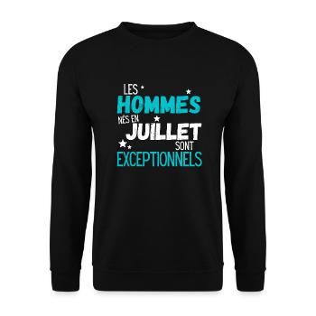 Les hommes nes en juillet exceptionnels - Sweat-shirt Unisexe - noir - Devant - Alina (178cm) & Michal (187cm)