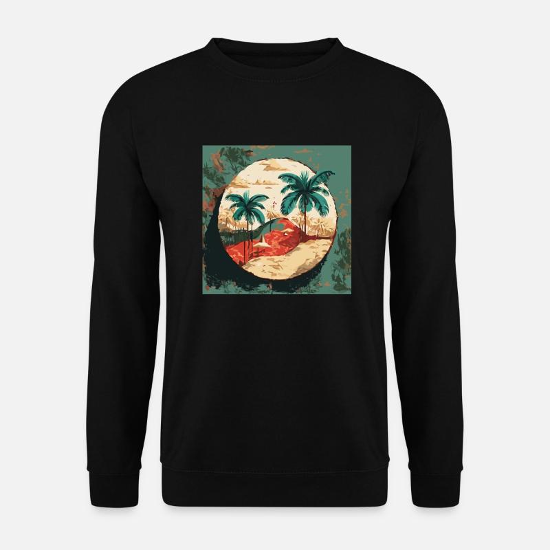 Palmen in Cuba - Unisex Pullover - Schwarz