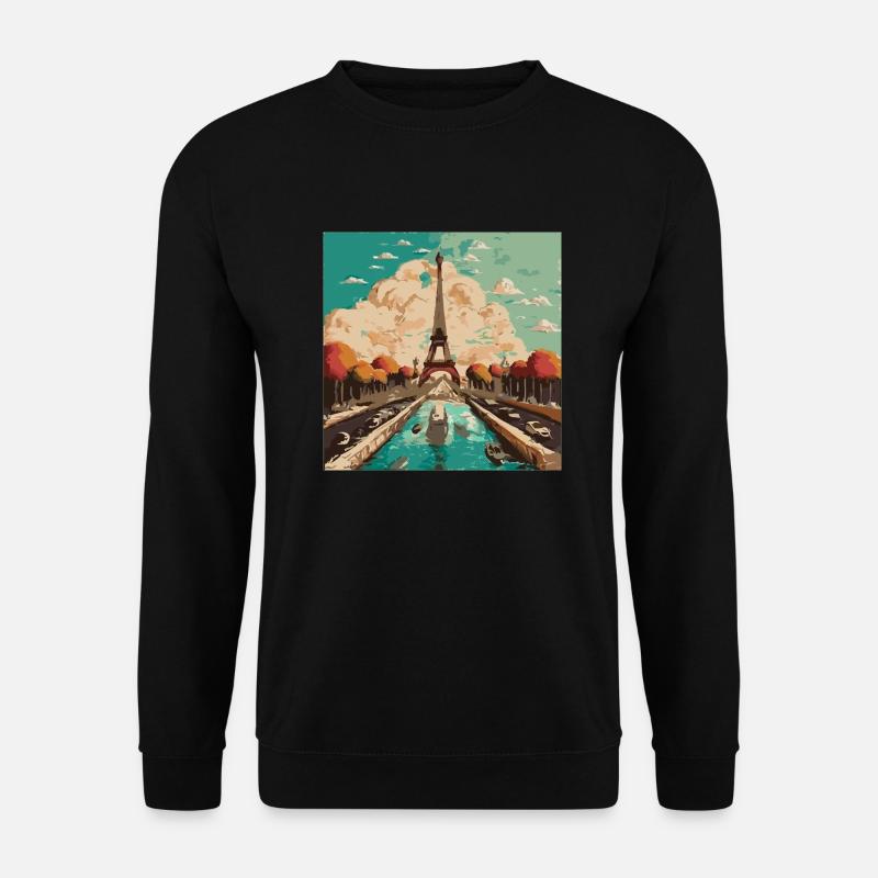 Eiffel Tower in Paris - Unisex Sweatshirt - black