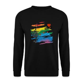 Music - Unisex Sweatshirt - black - Front - Alina (178cm) & Michal (187cm)