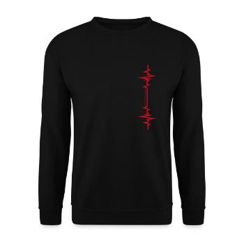 Flûte battement de coeur idée Cadeau flûtiste - Sweat-shirt Unisexe - noir - Devant - Alina (178cm) & Michal (187cm)