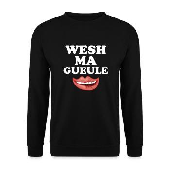 WESH MA GUEULE - Sweat-shirt Unisexe - noir - Devant - Alina (178cm) & Michal (187cm)